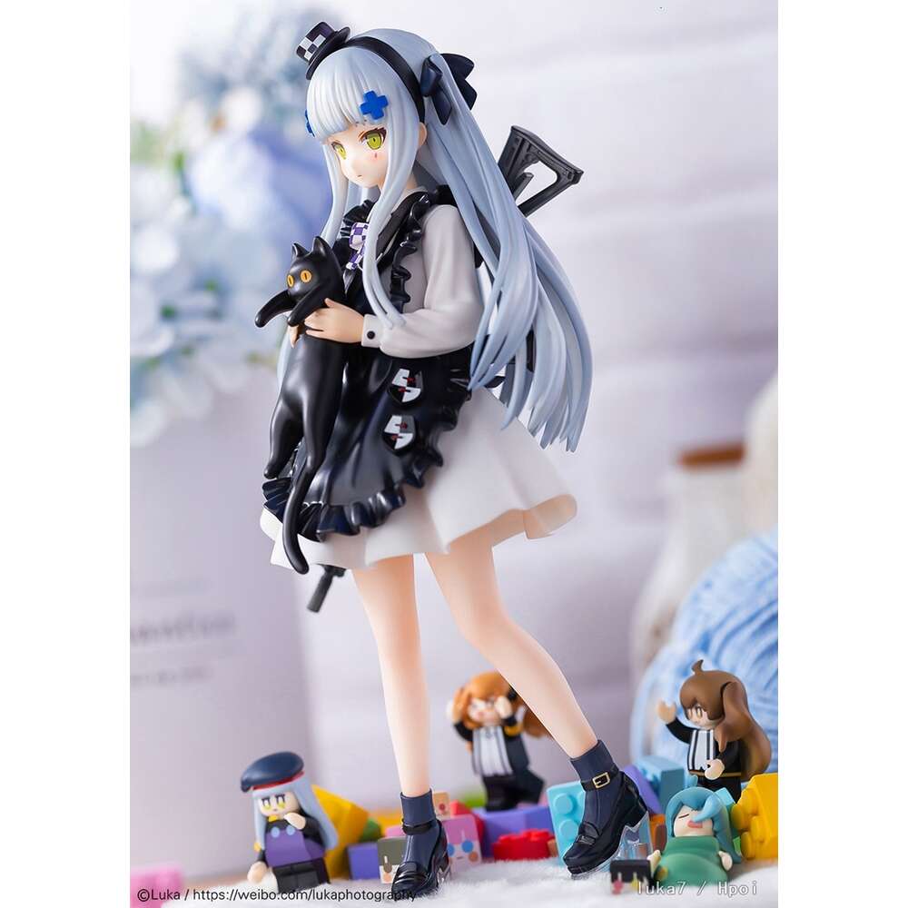 Mascot Costumes 21cm Girls Frontline Anime Figure Hk416 Black Cat's Gift Action Figures Pvc Collection Model Doll Classic Ornaments Toys