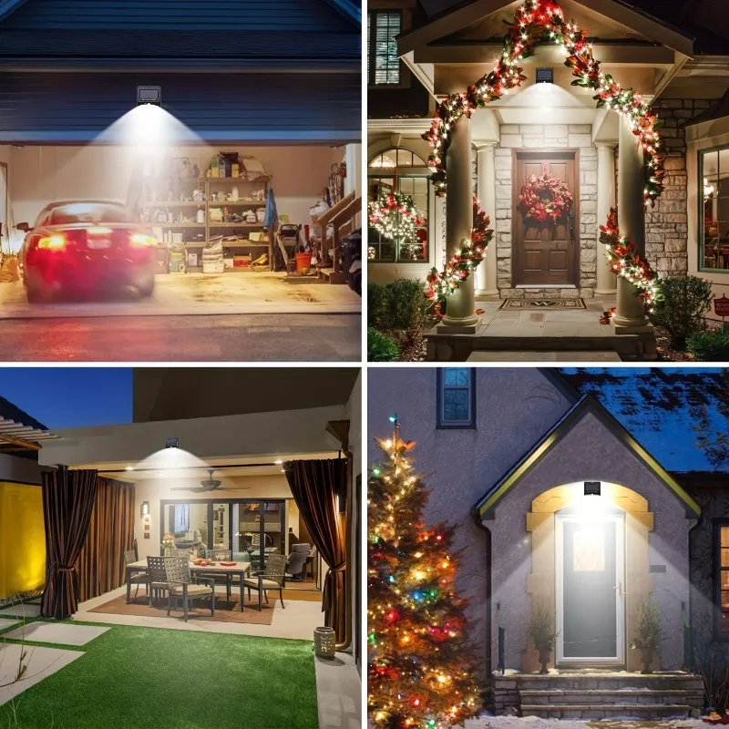 LED outdoor solar sensor wall light, perfect for garden passage decoration, holiday outdoor lighting, courtyard decoration, etc!
