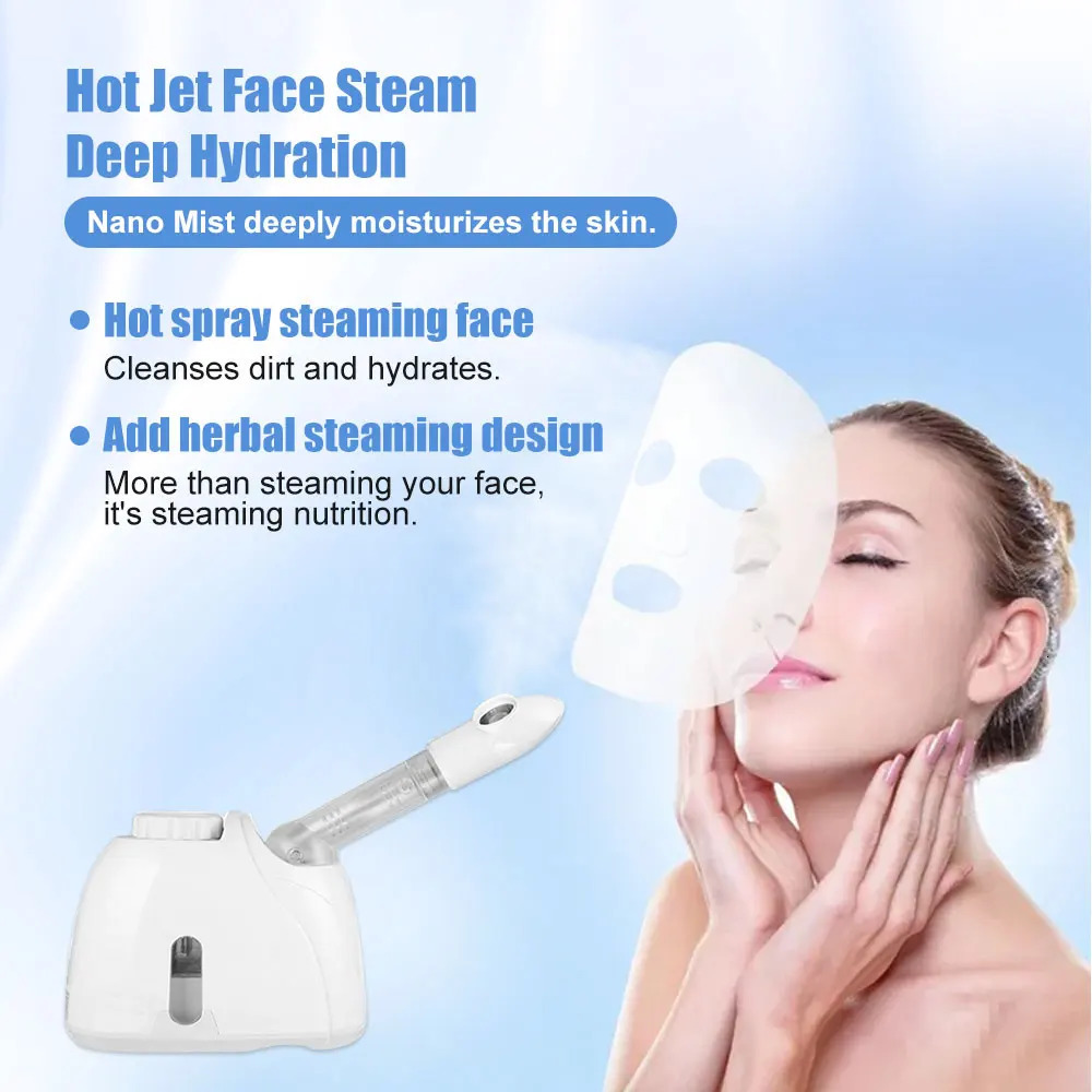 Steamer Ozone Steamer Face Vaporizer Sprayer Skin Care Gentle and Deap Cleaning Face Steamer Electric Spa Face Steamer Whitening 231012