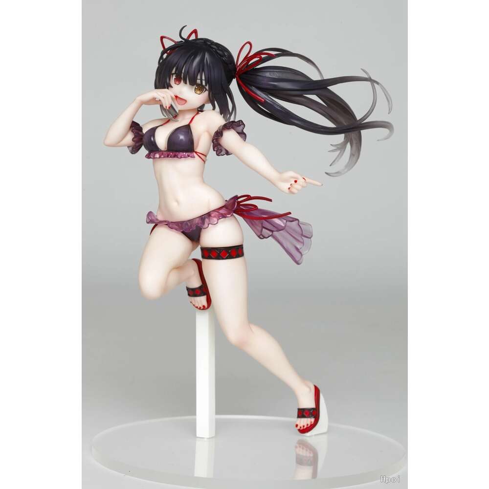Mascot Costumes 21cm Date A Live Tokisaki Kurumi Anime Figure Sexy Swimsuit Girl Pvc Aldult Action Figure Desktopdecoration Collection Model Toy