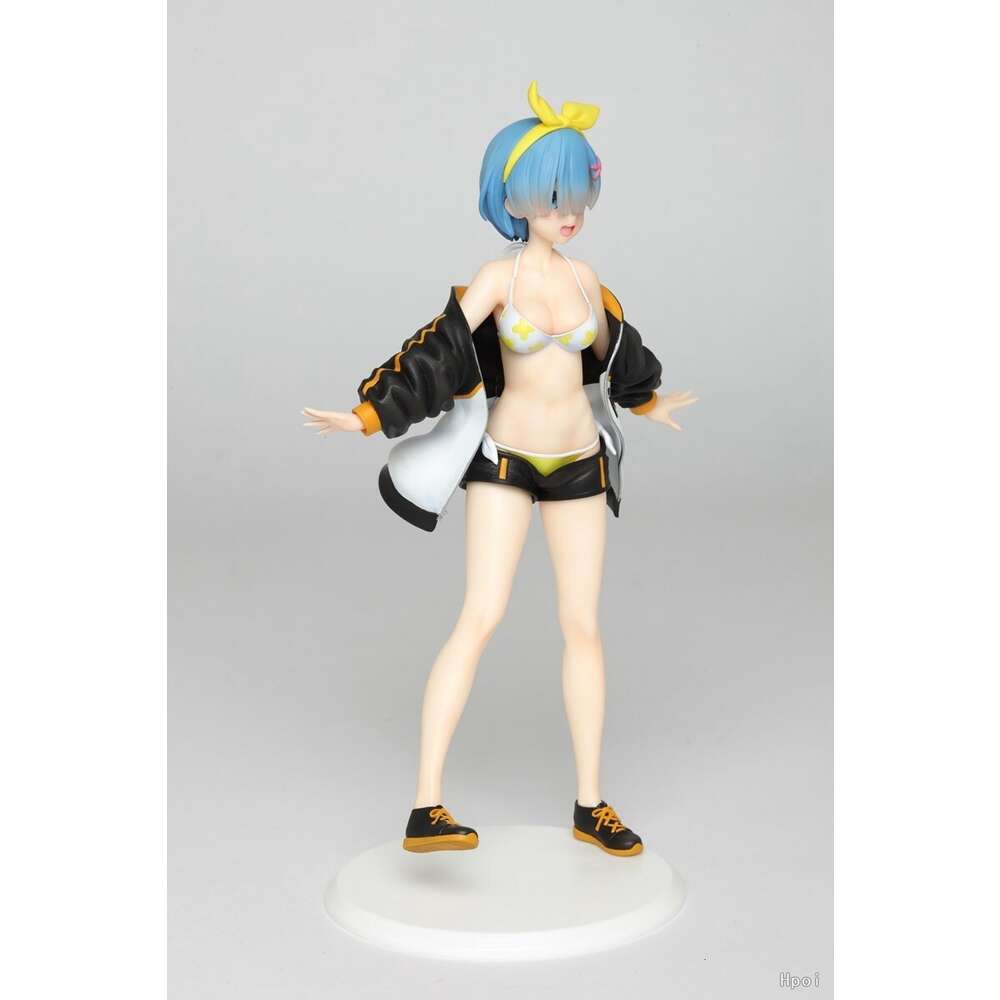 Mascot Costumes 23cm Re: Zero - Starting Life in Another World Anime Figure Rem Ram Action Figure Swimwear Sportswear Bikini Dress Up Model Toys