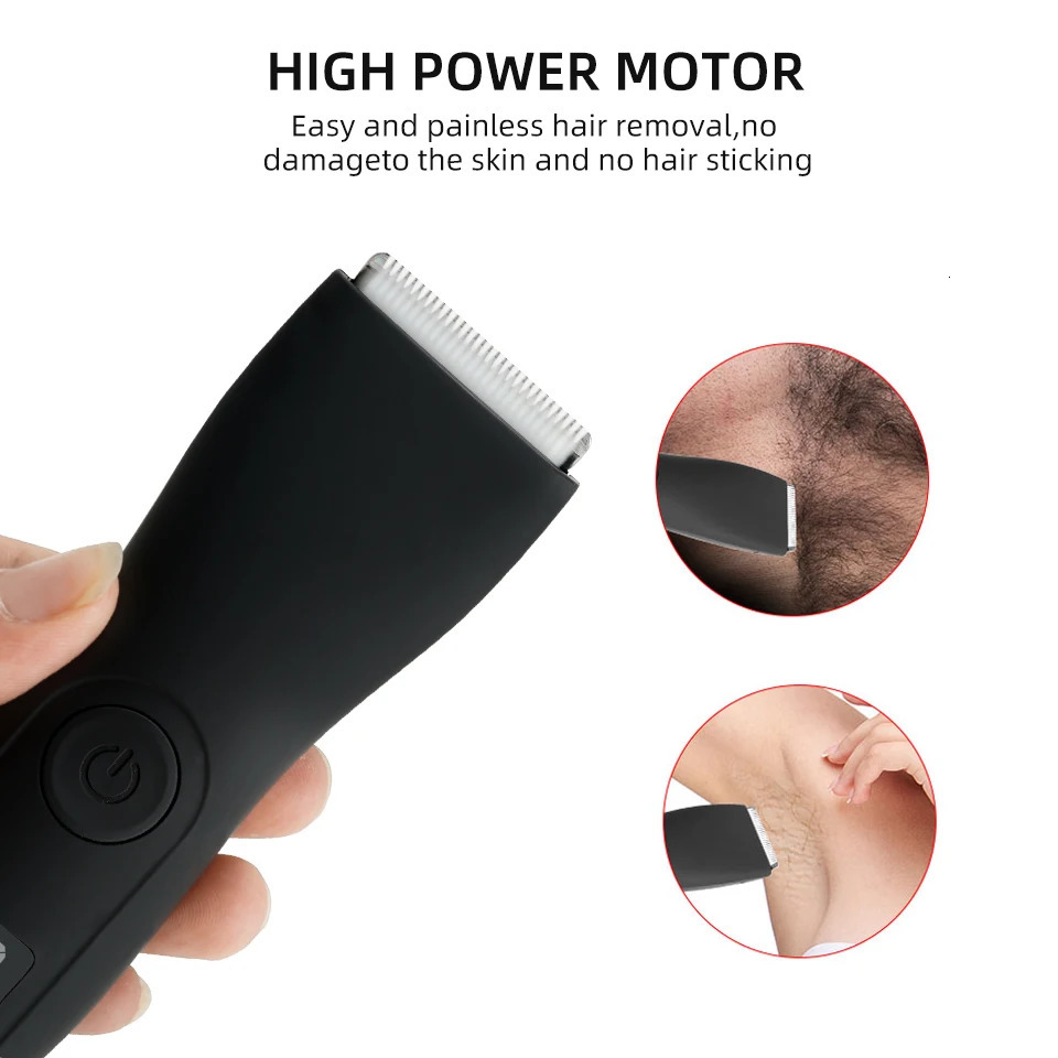 Epilator Armpit Hair Pubic Hair Bikini Chest Hair Trimmer Body Hair Trimmer Groin Trimmer Beard Grooming Clipper Men Women Epilator LCD 231013