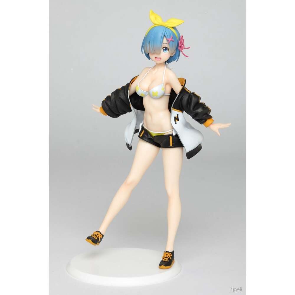 Mascot Costumes 23cm Re: Zero - Starting Life in Another World Anime Figure Rem Ram Action Figure Swimwear Sportswear Bikini Dress Up Model Toys