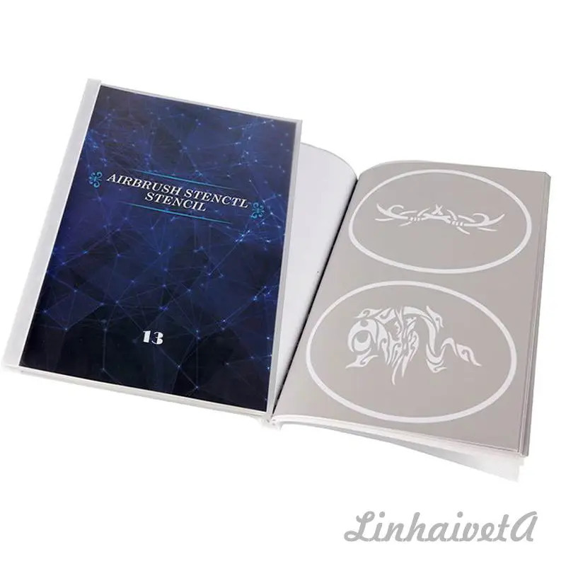 Tattoo Books Airbrush Tattoo Temporary Stencils Animal Patterns Henna Tattoo Stencil Kit For Face Body Paint Art Tattoo Stencils stickers 231012
