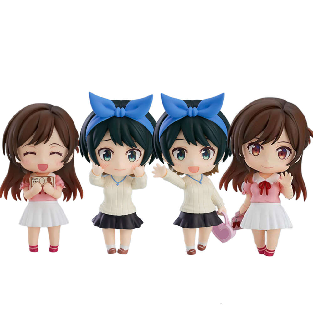 Mascot Costumes 18cm Anime Figure Girlfriend for Hire Sarashina Ruka Casual Wear Blue Shorts Bow Cute Kawaii Pose Standing Model Dolls Toy Pvc