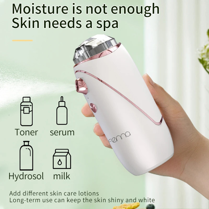 Steamer Oxygen Sprayer Water Spray Steamer Cosmetology Face Spa Machine Skin Rejuvenation Tool 231012