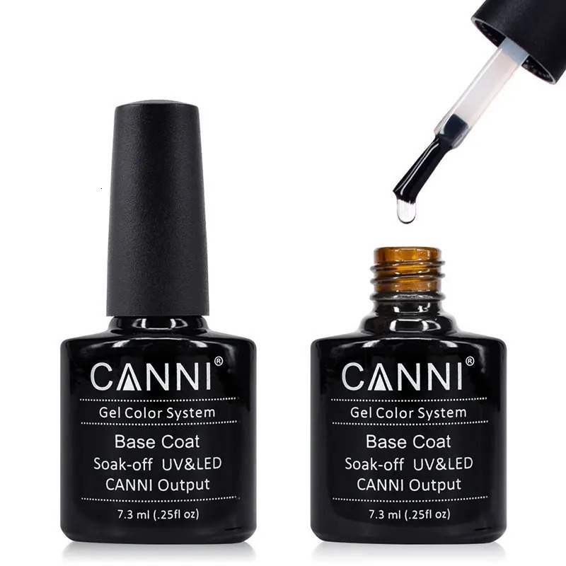 Nail Polish CANNI 3pcskit 7l Gel Base Coat Top 15ml Cuticle Oil No Wipe Topcoat Long Lasting Foundation Care Nails 231012