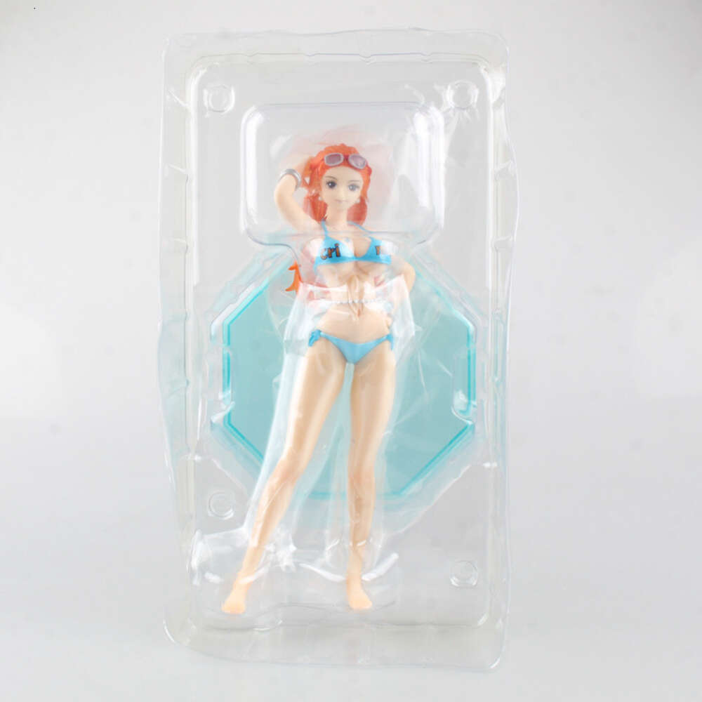 Mascot Costumes 21cm One Piece Anime Figure Nami Pop Long Hair Swimsuit Sexy Girl Action Figures Pvc Collection Model Doll Toys Holiday Gifts