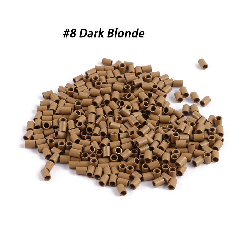 3.0*2.4*4.0mm Flat copper ring for Stick I-tip Hair Euro Locks Micro Links Micro Rings Dark blonde Color