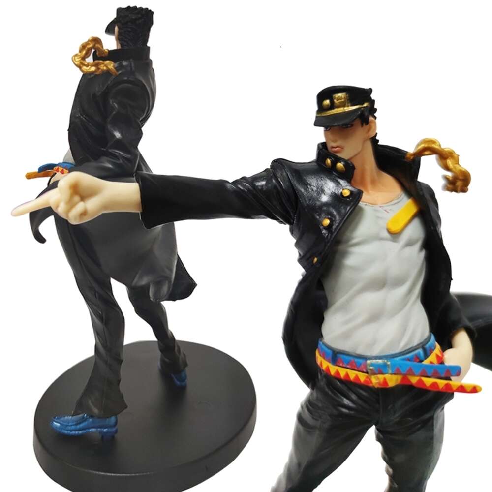 Mascot Costumes 16cm Anime Jojo's Bizarre Adventure Jotaro Kujo Action Figure Pvc Collection Model Doll Ornaments Toys Festive Days Gifts