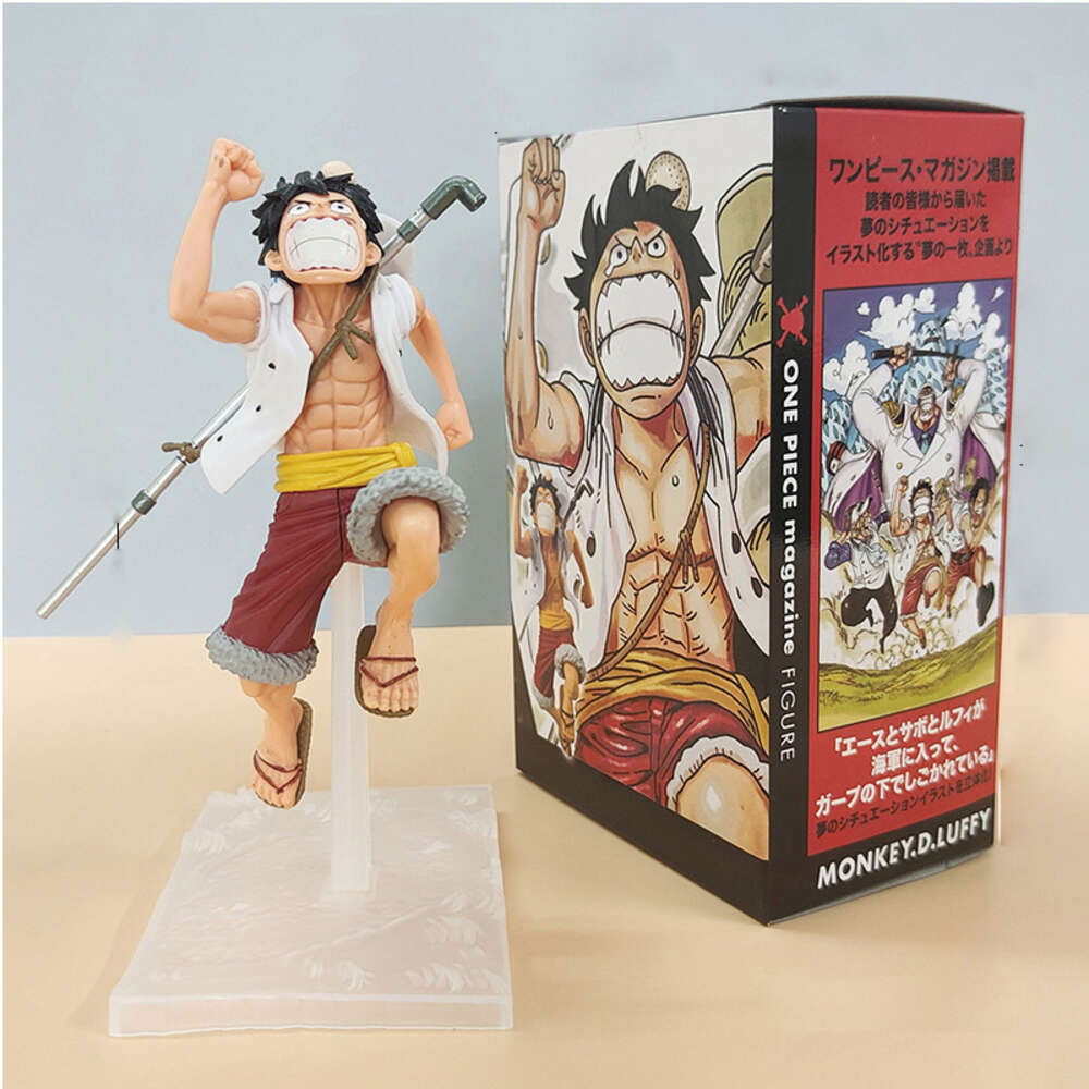 Mascot Costumes 17cm One Piece Anime Figures Running Brother Monkey D Luffy Portgas Ace Sabo Action Figure Collection Model Ornaments Toys Gifts