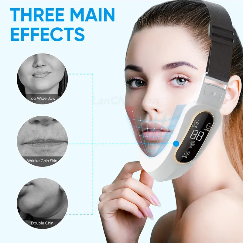 Face Massager V-Face Double Chin Eliminator Double Chin Reducer Machine Electric Face Lift Device Lifter Firming Saggy Skin Reduce Double Chin 231012
