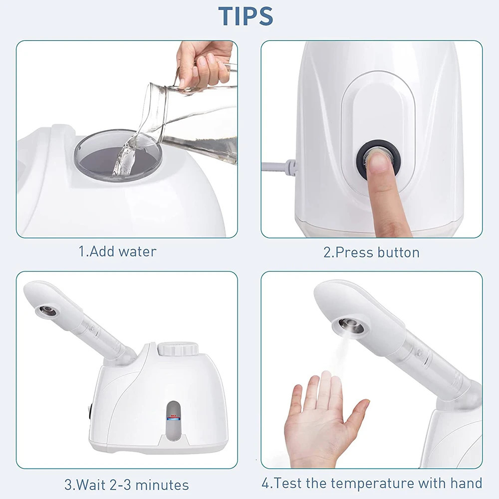 Steamer Face Steamer Mist Sprayer aging Wrinkle Spray Warm Mist Humidifier For Face Sauna SPA Beauty 231012