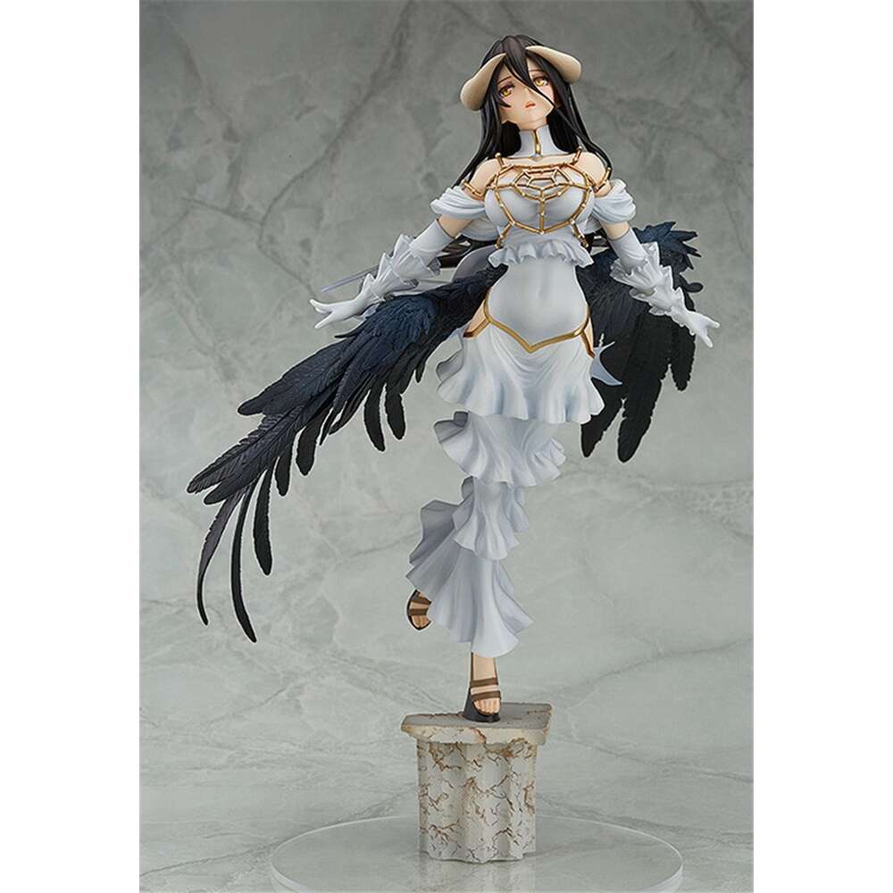 Mascot Costumes 29cm Anime Game Figure Overlord Albedo Pure White Devil Queen Standding Model Doll Toy Gift Collect Boxed Ornaments Pvc Material