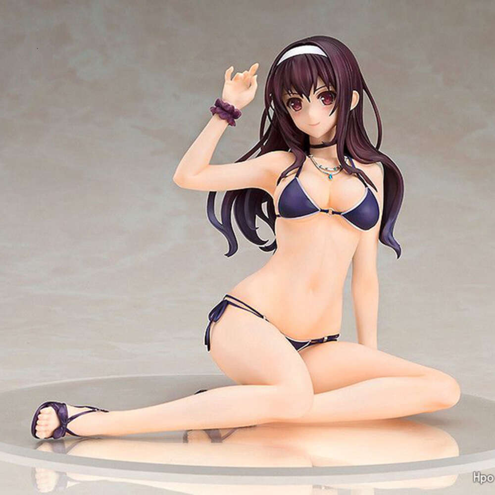 Mascot Costumes 14cm How to Raise A Boring Girlfriend Anime Figure Kasumigaoka Utaha Bikini Swimsuit Pvc Removable Clothing Collection Model Toy
