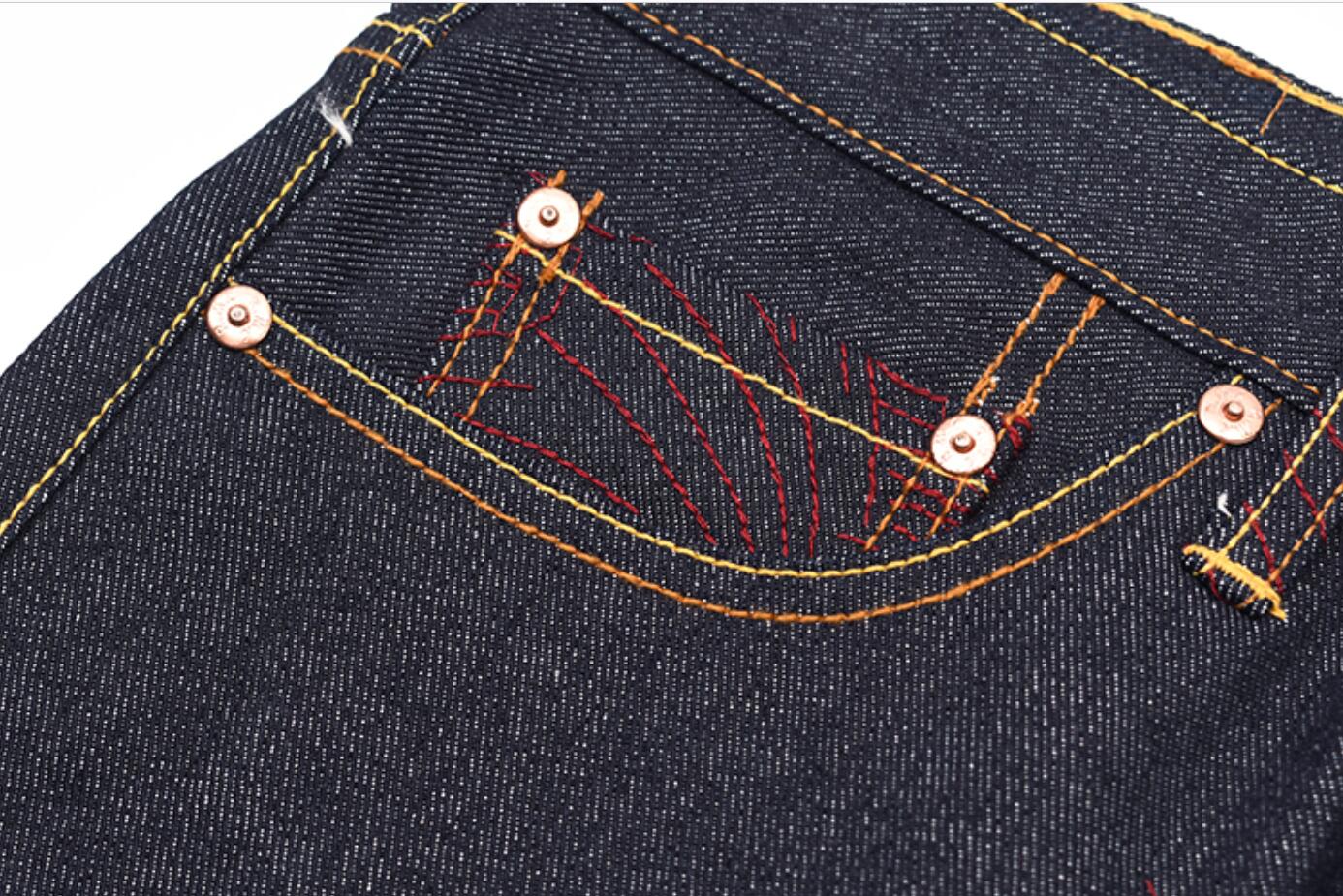 2023 Original 8XX straight straight wild classic primary color denim long trousers button embroidery pure jeans trendy men 38-44