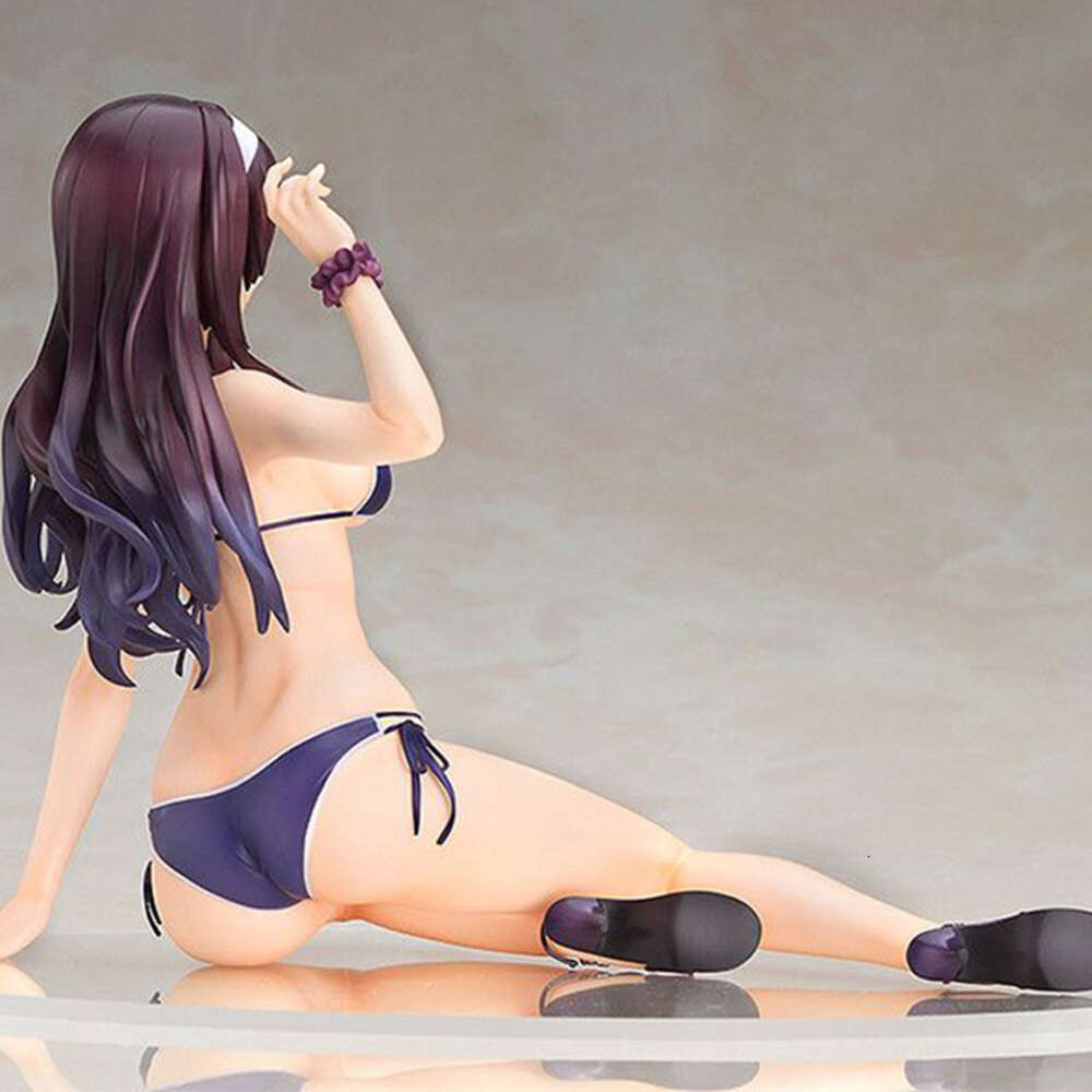Mascot Costumes 14cm How to Raise A Boring Girlfriend Anime Figure Kasumigaoka Utaha Bikini Swimsuit Pvc Removable Clothing Collection Model Toy
