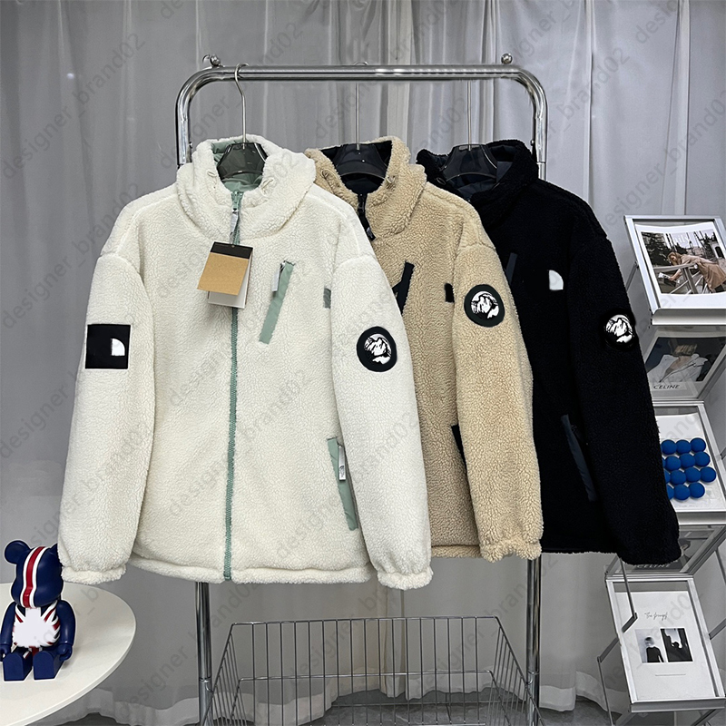 Men Tech Fleece Jacket Fashion Letter Parka Coat Lady Winter Warm Hoodied Puffer Jacket Couples Plush Wool Coats S-XXL