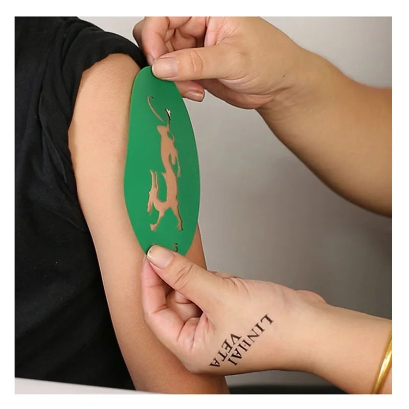 Tattoo Books Airbrush Tattoo Temporary Stencils Animal Patterns Henna Tattoo Stencil Kit For Face Body Paint Art Tattoo Stencils stickers 231012