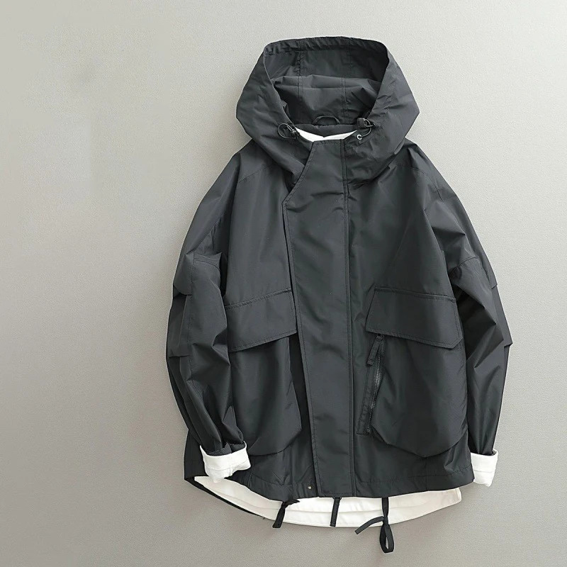 Men's Jackets Windbreak Men Women Autumn Japanese Haruku Vintage Fashion Hoodie Loose Male Coat Bomber Outdoor Jacket Clothing 231012