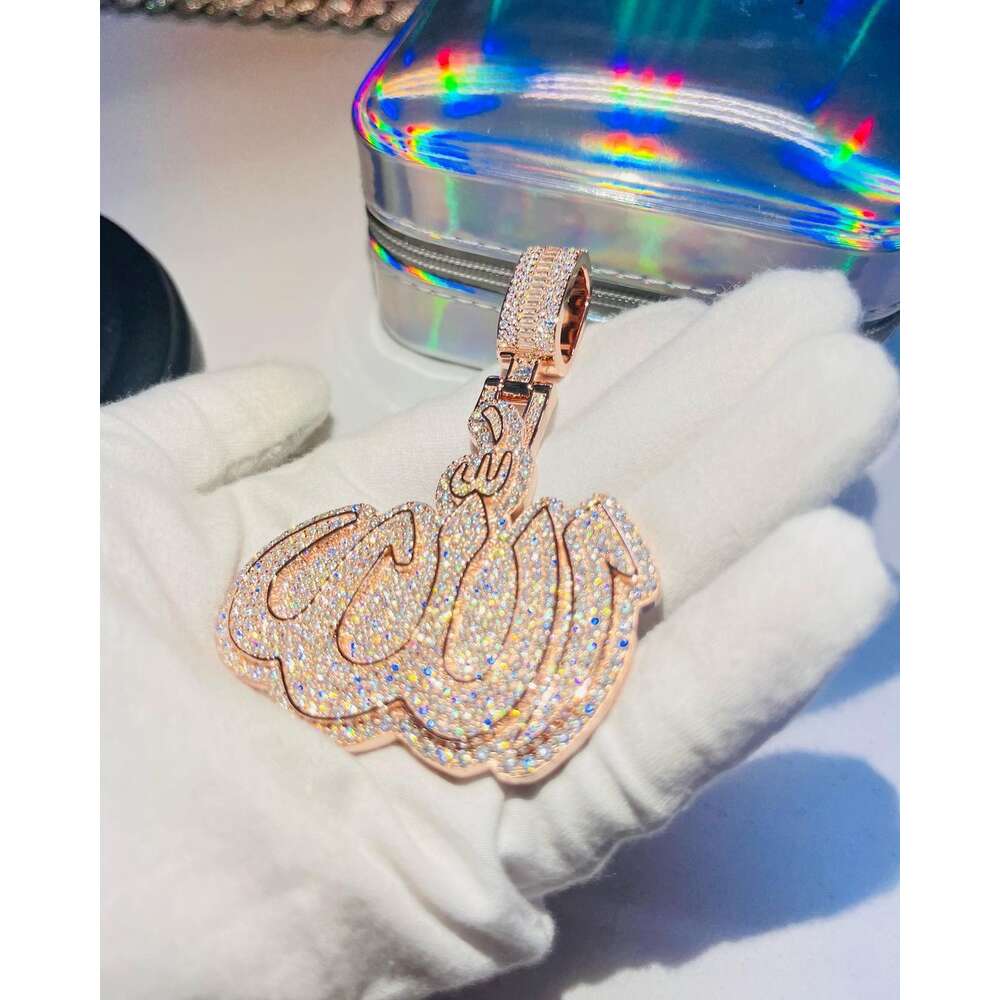 Hip Hop Jewelry Moissanite Pendant Sterling Sier Custom Name Pendent Vvs Moissanite Custom Letters