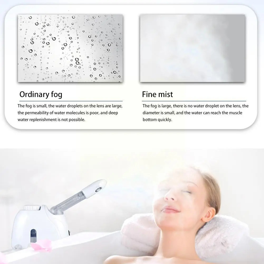 Steamer Herbs Steamer Warm Mist Humidifier For Face Deep Cleaning Vaporizer Sprayer Salon Home Spa Skin Care Whitening N7X1 231012