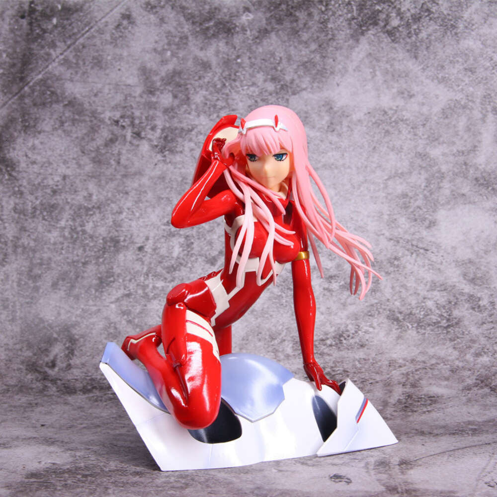 Mascot Costumes 15cm Darling in the Franxx Anime Figure Driving Suit Zero Two 02 Action Figure Pvc Collectible Model Doll Classic Ornaments Toys