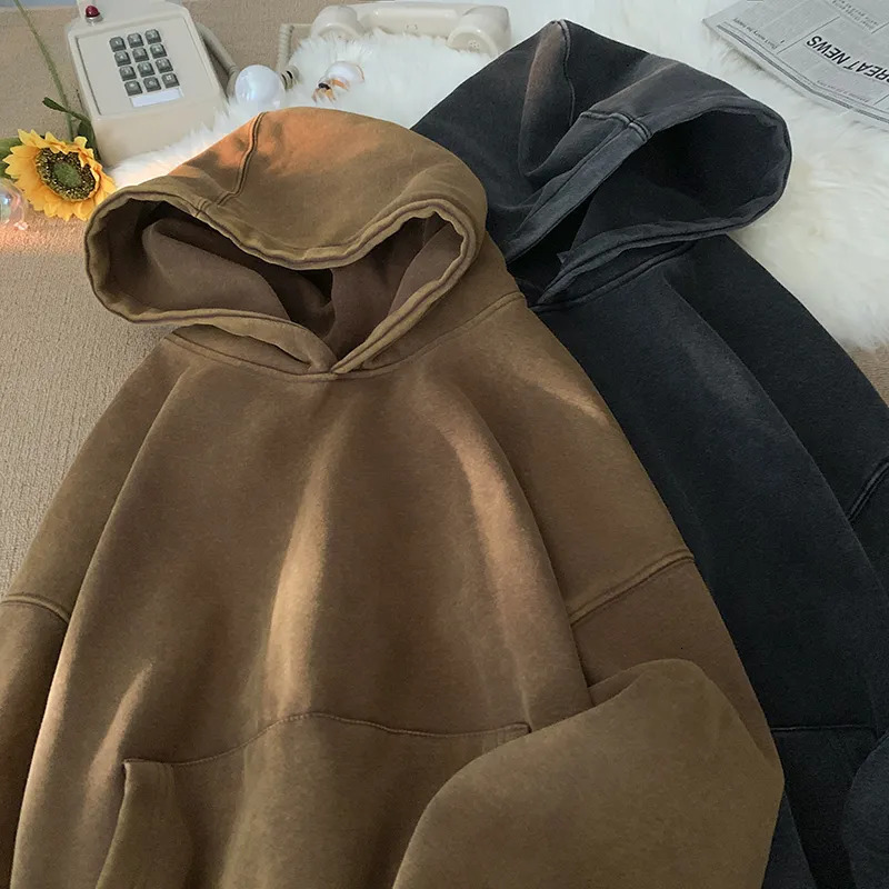 Men's Hoodies Sweatshirts Extfine Vintage Acid Washed Men Oversized Streetwear Man Casual Hooded Pullovers 2023 Harajuku Male Clothing 231013