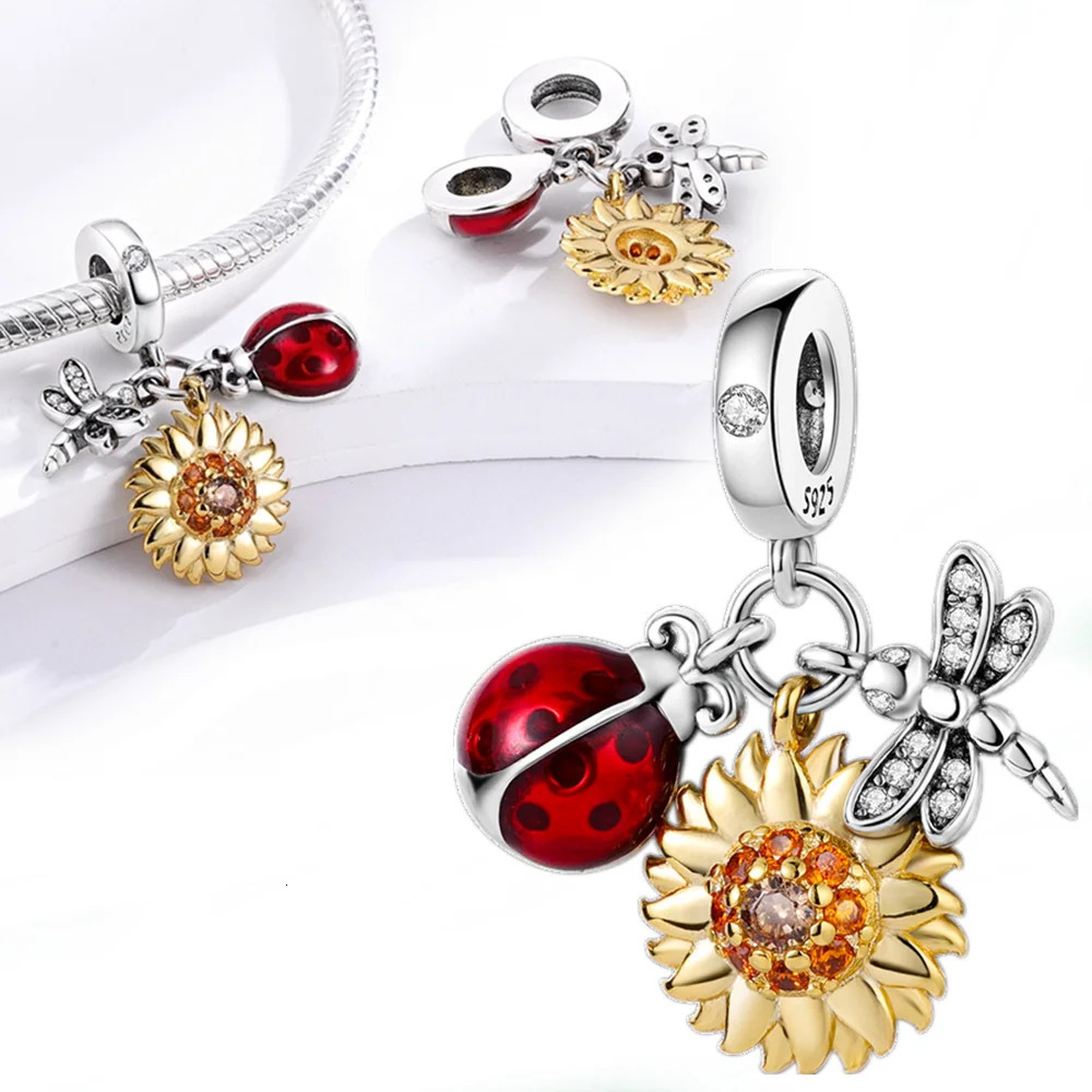 Charms 925 Sterling Silver Charm Fit Bracelet Bead Charms Silver 925 Original for Jewelry Making Gift 231012