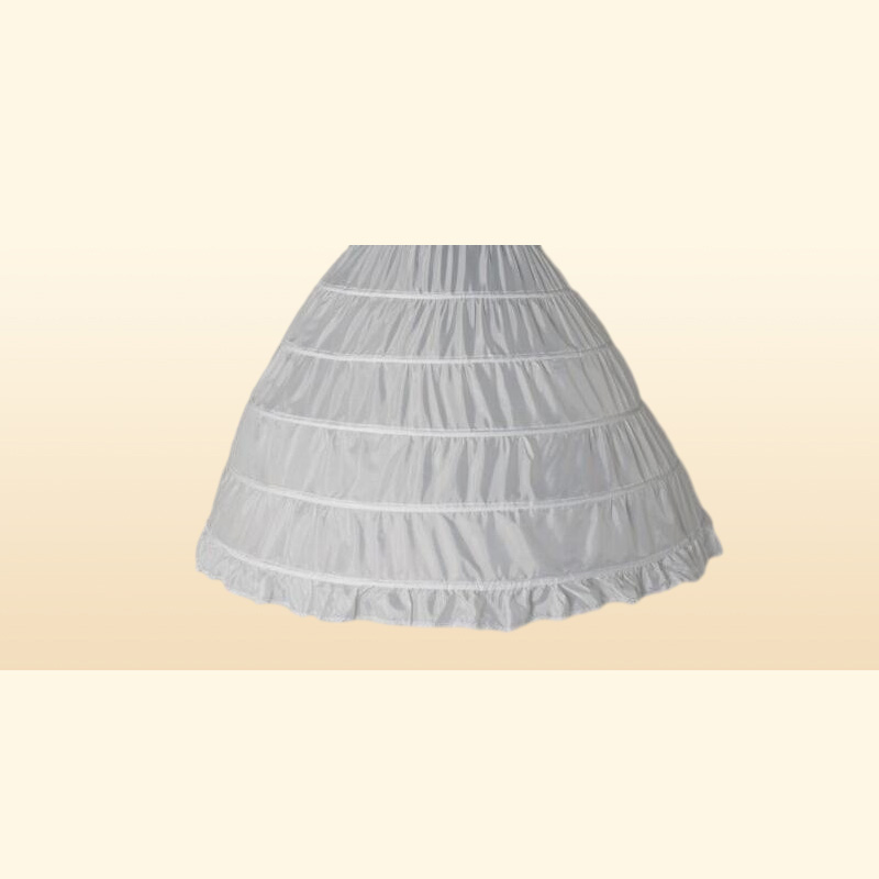 Ball Gown Large Petticoats New Arrival White 6hoops Bride Underskirt Formal Dress Crinoline Plus Size Wedding Accessories for Wom