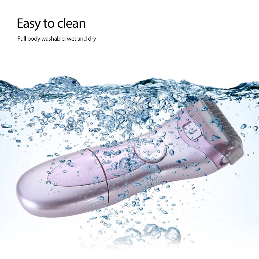Epilator 3in1 Epilator Women Hair Remover Painless Shaver Bikini Legs Underarm Body Face Trimmer Razor Washable Wet/Dry Use for Women 231013