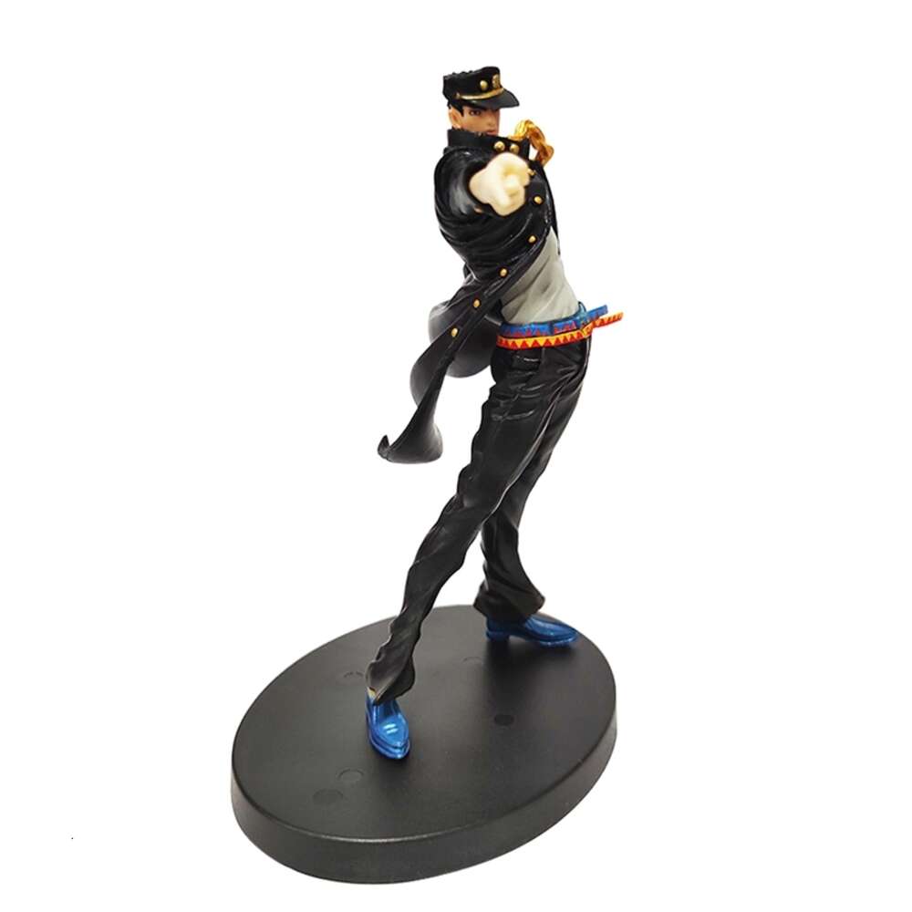 Mascot Costumes 16cm Anime Jojo's Bizarre Adventure Jotaro Kujo Action Figure Pvc Collection Model Doll Ornaments Toys Festive Days Gifts