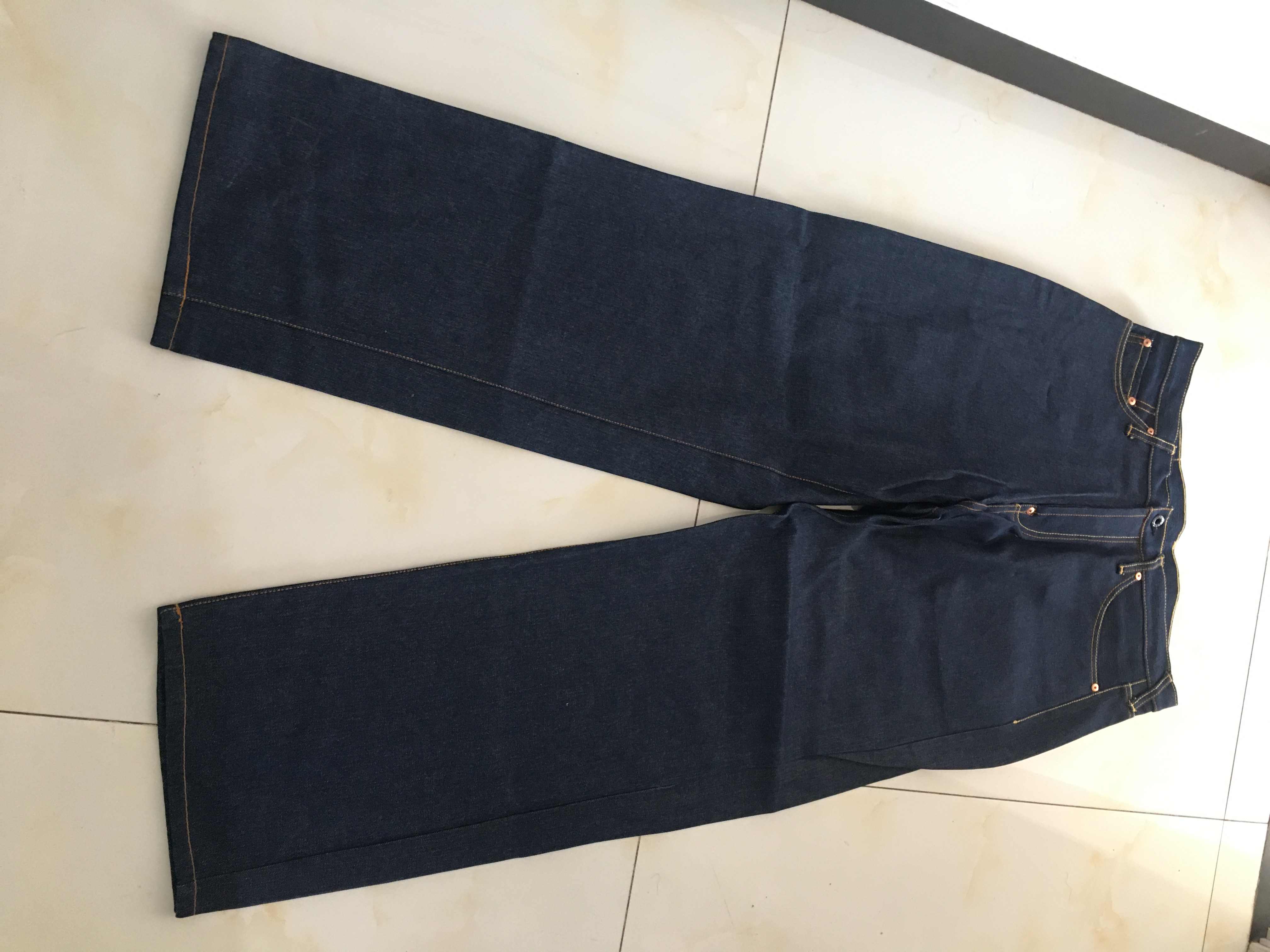 2023 Original 8XX straight straight wild classic primary color denim long trousers button embroidery pure jeans trendy men 38-44