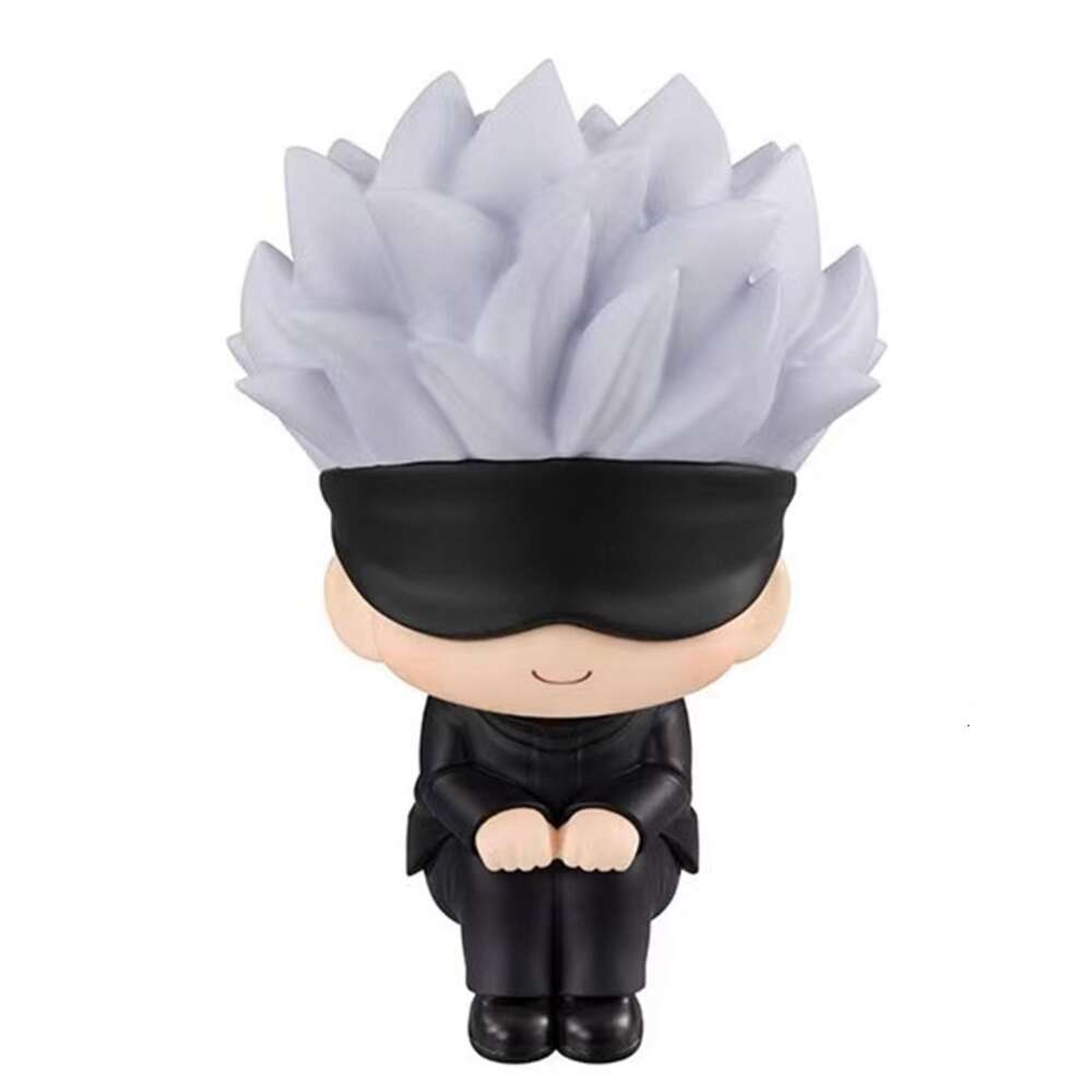 Mascot Costumes 10cm Figure Q Version Anime Jujutsu Kaisen Gojo Satoru Sitting Nanami Kento Model Dolls Toy Gift Collect Boxed Pvc Material