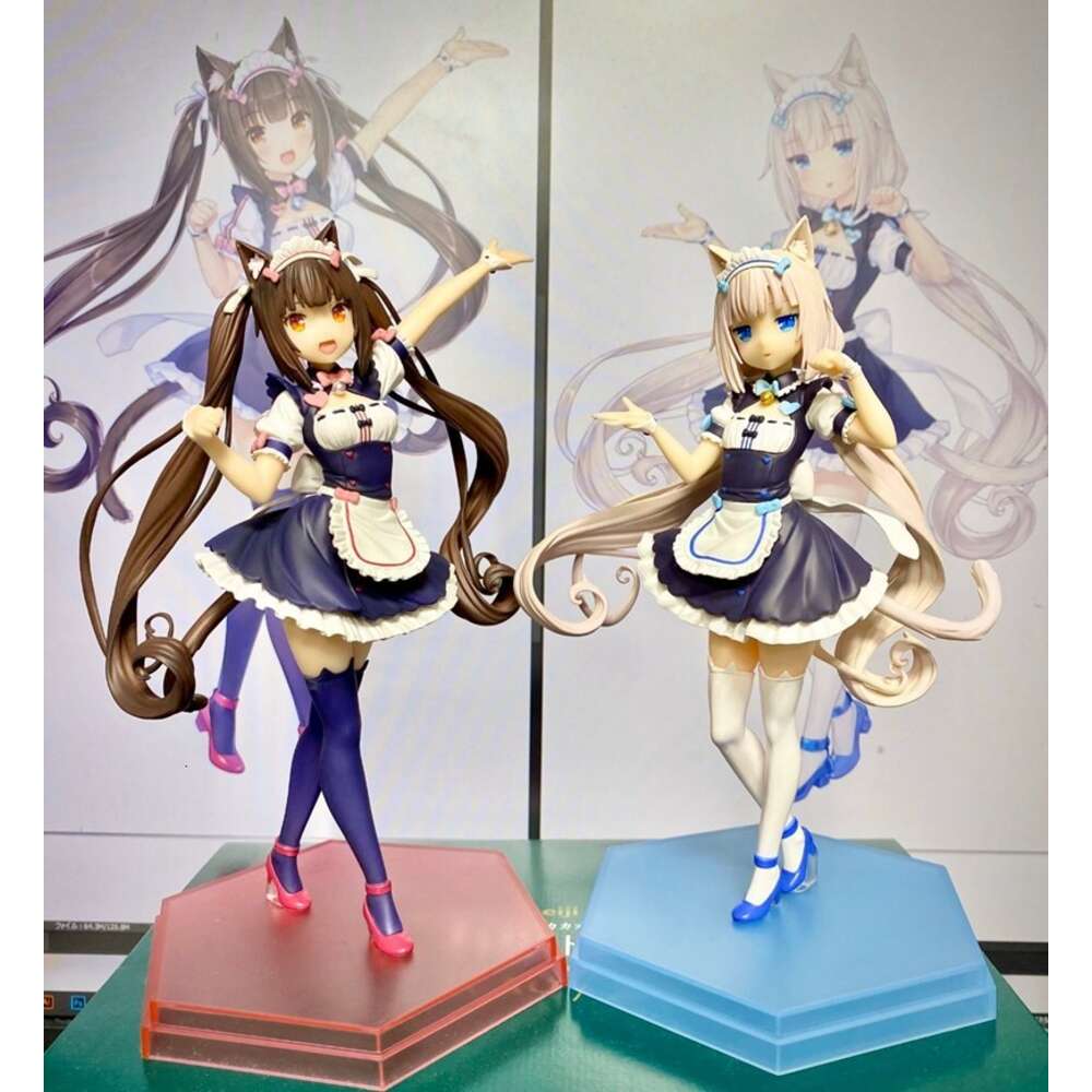 Mascot Costumes 20cm Anime Nekopara Anime Figure Chocola Vanilla Azuki Coconut Maple Cinnamon Pop Up Parade Pvc Action Figure Girl Figurine Toys