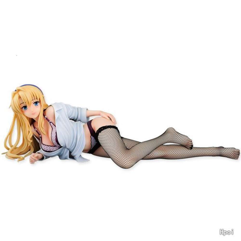 Mascot Costumes 41cm Anime Figure Elizabeth Lying Sexy Removable White Shirt Black Fishnet Socks Model Dolls Toy Gift Collect Box Ornaments Pvc