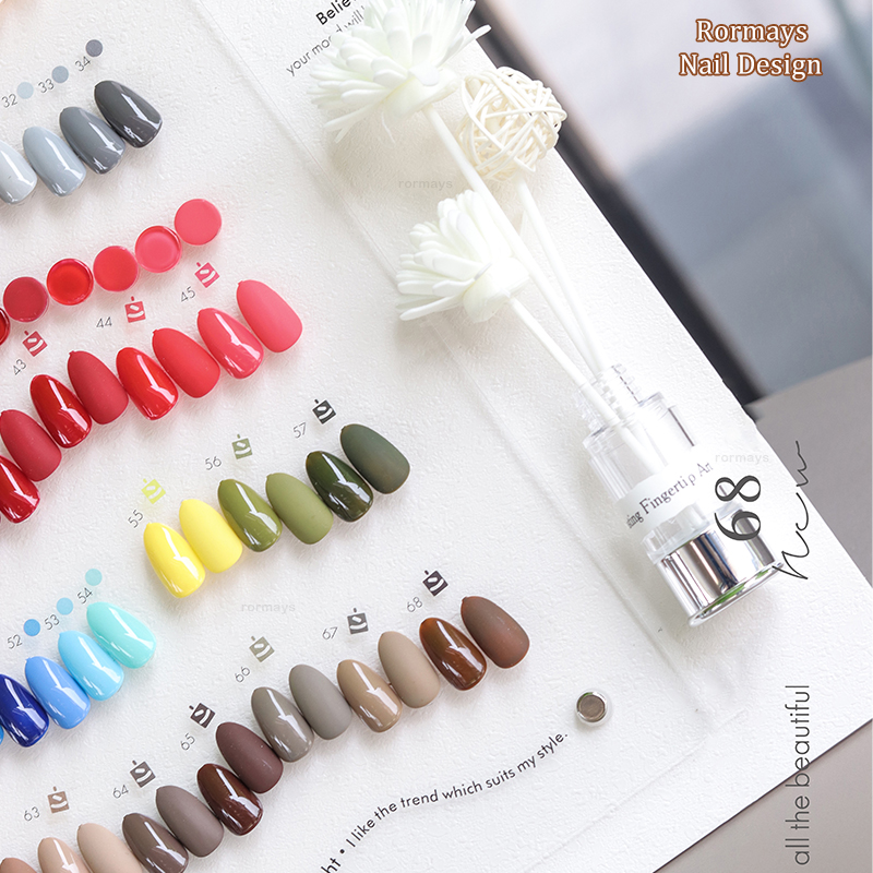 Rormays Fashion Autumn Winter New 68 Color gel Polishing Set Shiny Nail gel Lasting Varnish gel UV LED Soaking Primer Finish Nail Design Factory Whole