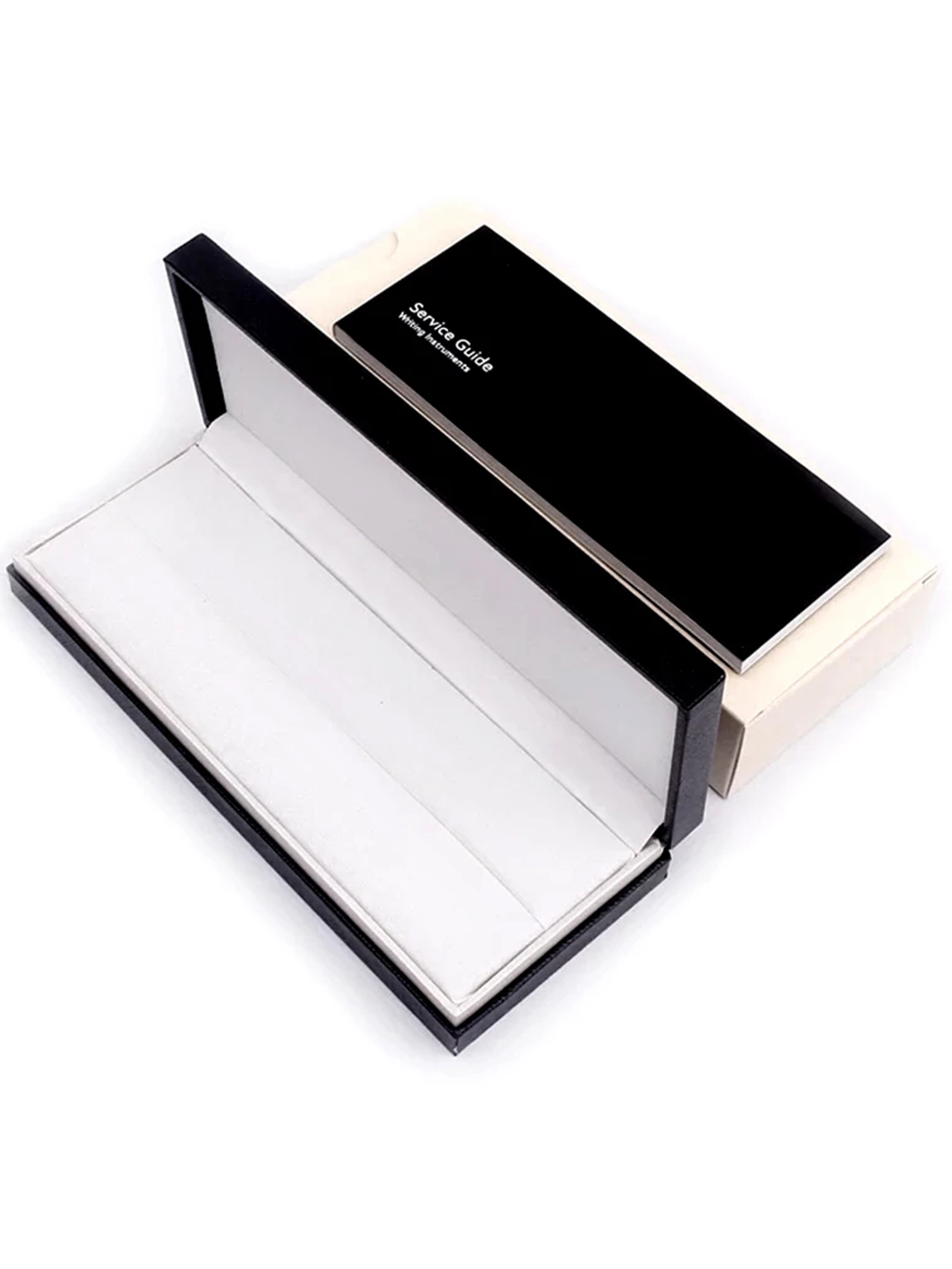 highend clamshell black pu m pen box office and school stationery gift box