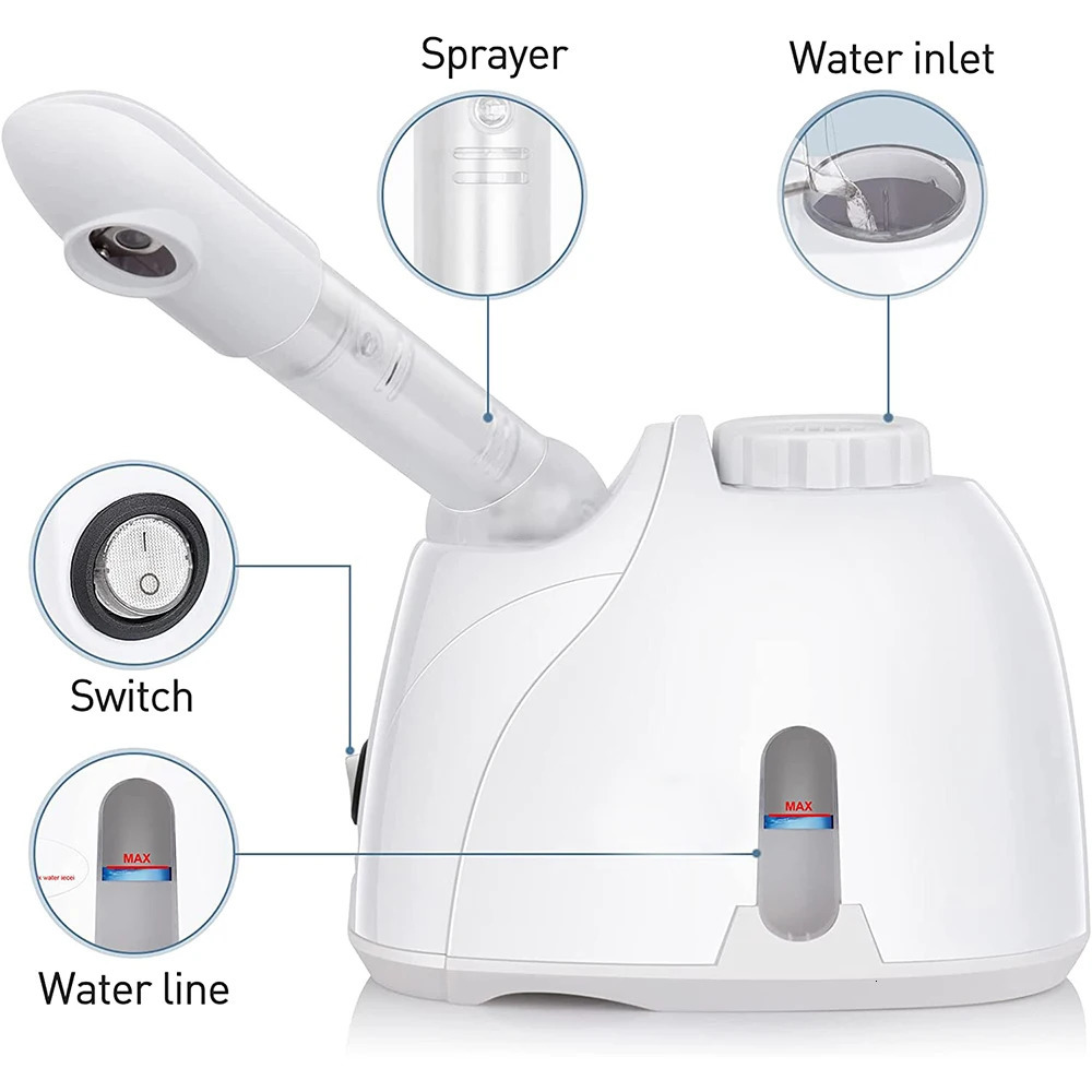 Steamer Face Steamer Mist Sprayer aging Wrinkle Spray Warm Mist Humidifier For Face Sauna SPA Beauty 231012