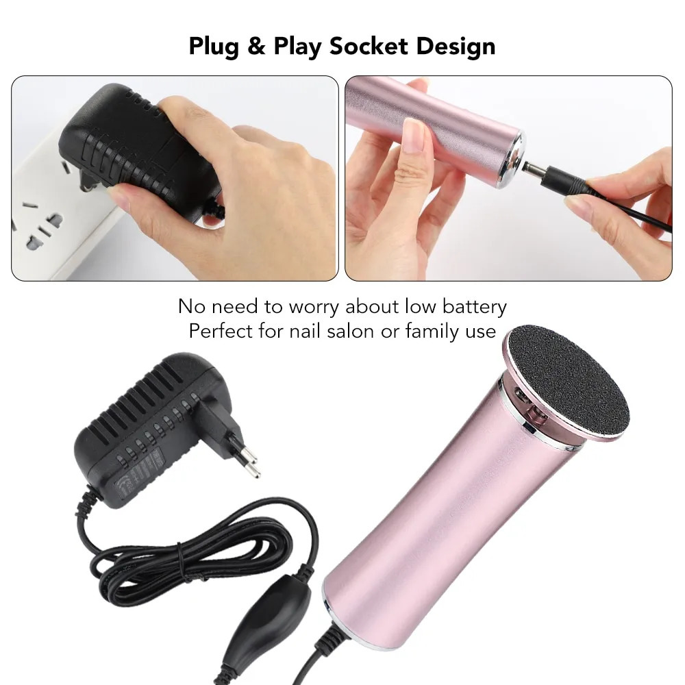 Foot Rasps Electric Foot Callus Remover Foot Care File Leg Heels Remove Dead Skin Pedicure Tool Set and Replacement Sandpaper 231013