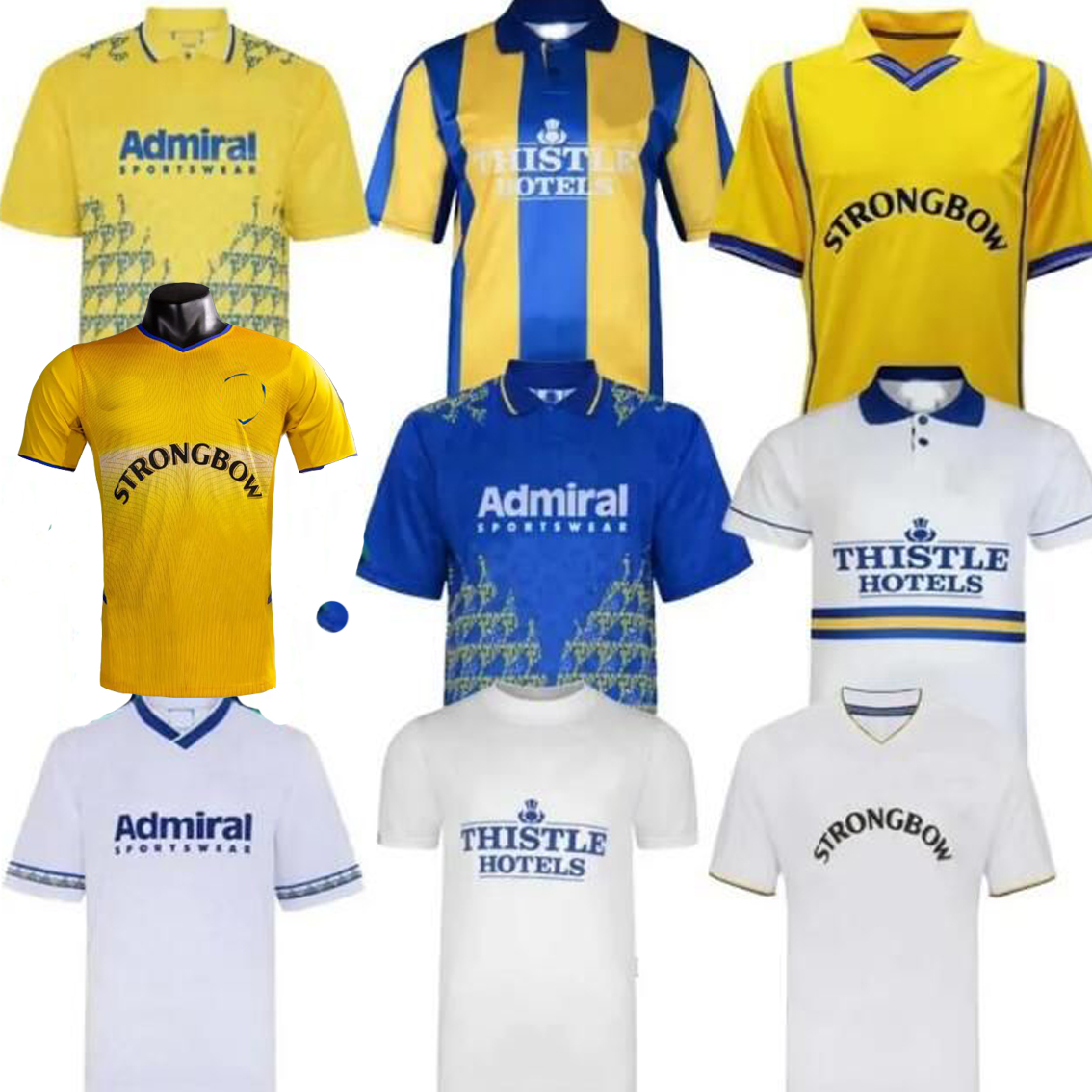 HASSELBAINK LEEDS Retro Soccer Jerseys United 1972 78 89 90 91 92 93 94 95 96 97 98 99 00 01 02 03 Classic Football shirt SMITH KEWELL HOPKIN BATTY MILNER