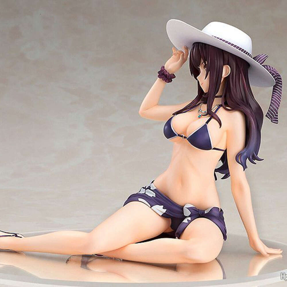 Mascot Costumes 14cm How to Raise A Boring Girlfriend Anime Figure Kasumigaoka Utaha Bikini Swimsuit Pvc Removable Clothing Collection Model Toy