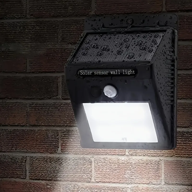 LED outdoor solar sensor wall light, perfect for garden passage decoration, holiday outdoor lighting, courtyard decoration, etc!