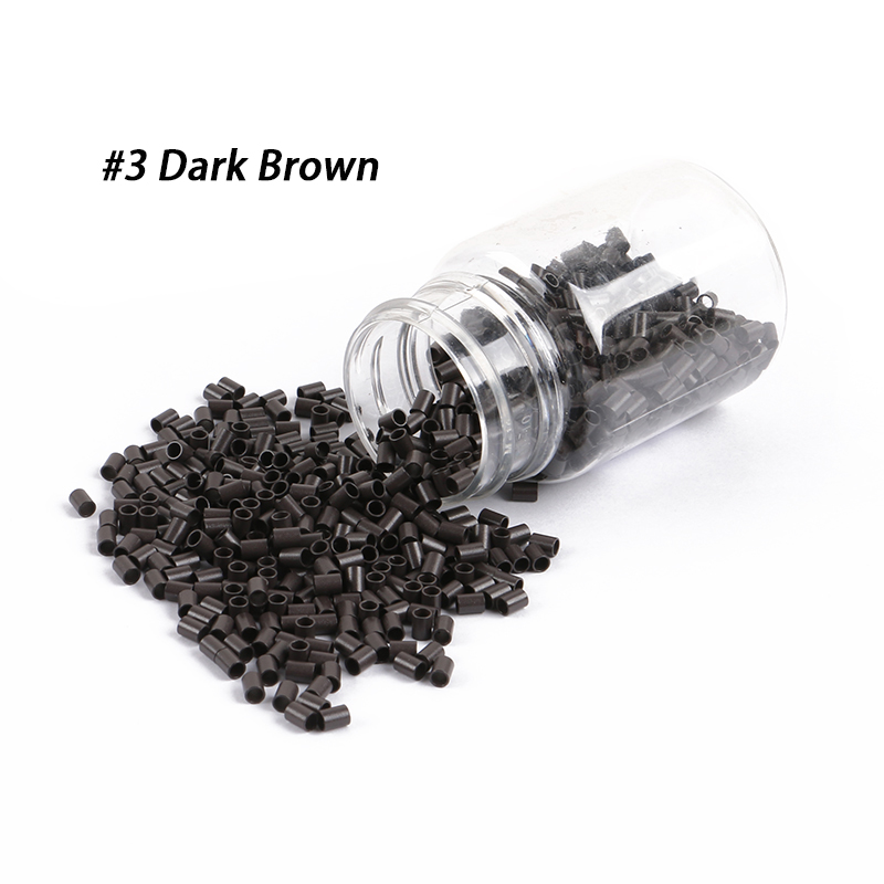3.0*2.4*4.0mm Flat copper ring for Stick I-tip Hair Euro Locks Micro Links Micro Rings Dark blonde Color
