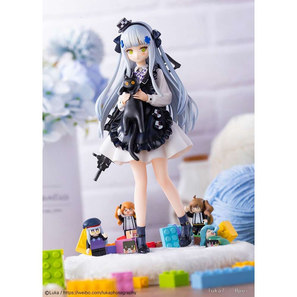 Mascot Costumes 21cm Girls Frontline Anime Figure Hk416 Black Cat's Gift Action Figures Pvc Collection Model Doll Classic Ornaments Toys