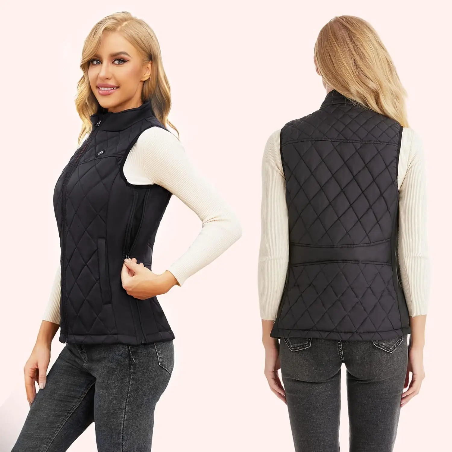 Women's Vests Heated Vest for Women with Battery Jacket Rechargeable USB CoatRegular and Plus Sizes 231012