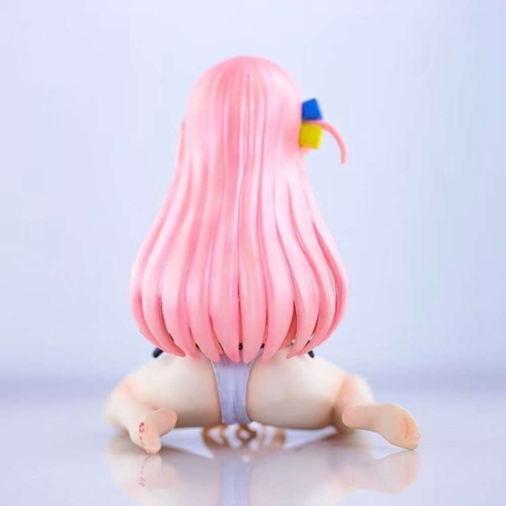 Mascot Costumes 10cm Hitori Gotoh Anime Figure Bocchi the Rock Kawaii Sitting Position Girl Action Figures Pvc Adult Collectible Model Doll Toys