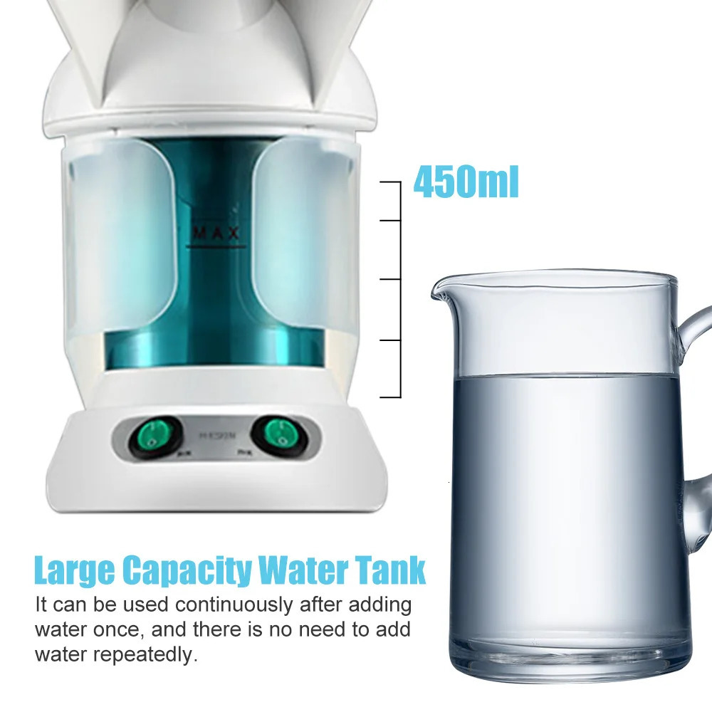 Steamer Mist Face Vaporizer Steamer Heated Humidifier Face r Vaporizer Sprayer Sauna Salon Hydration Skin Care Tool 231012