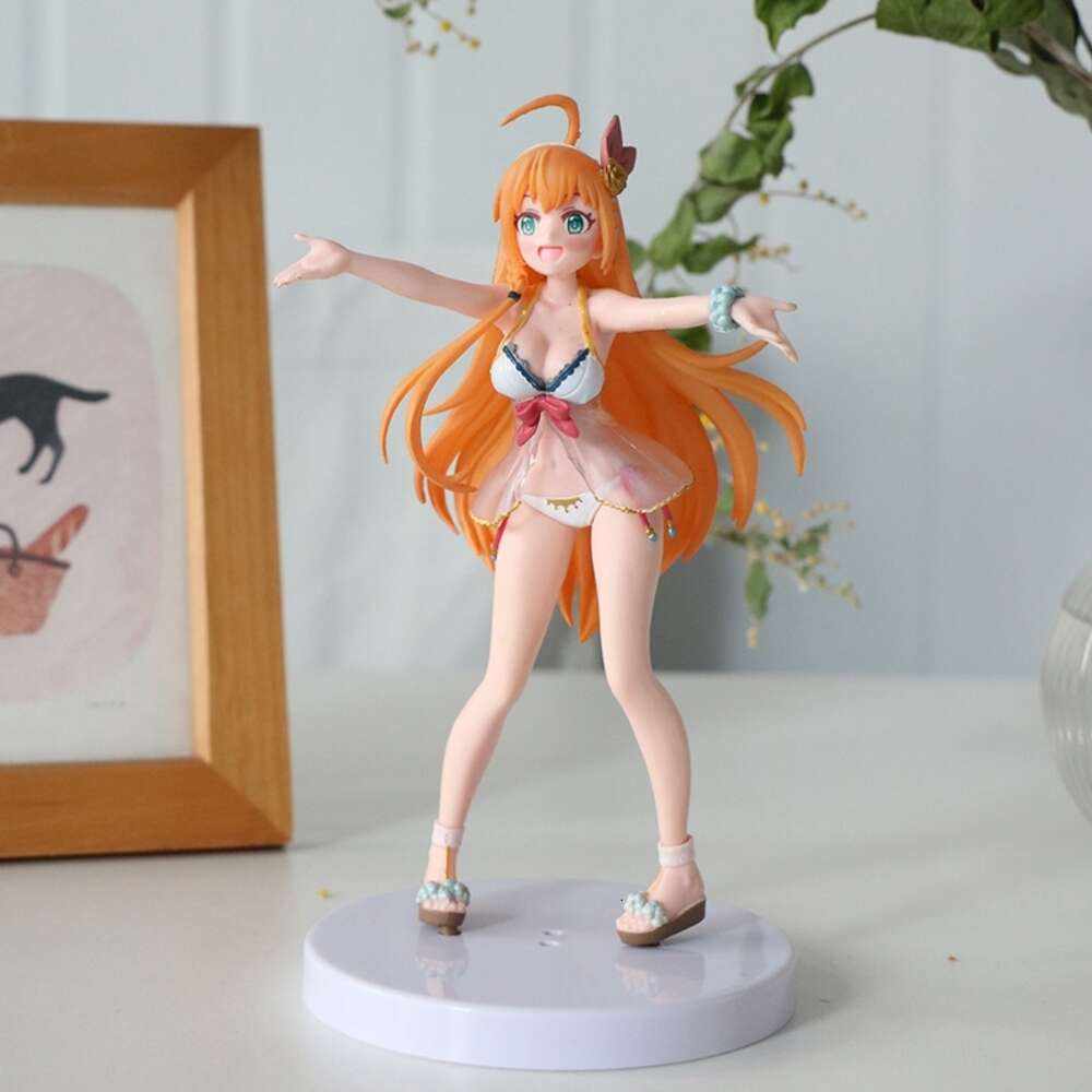 Mascot Costumes Princess Connect Re Dive Anime Figure Kyaru Pecorine Kokoro Swimsuit Sexy Girl Action Figure Collection Model Toy Ornaments Gift