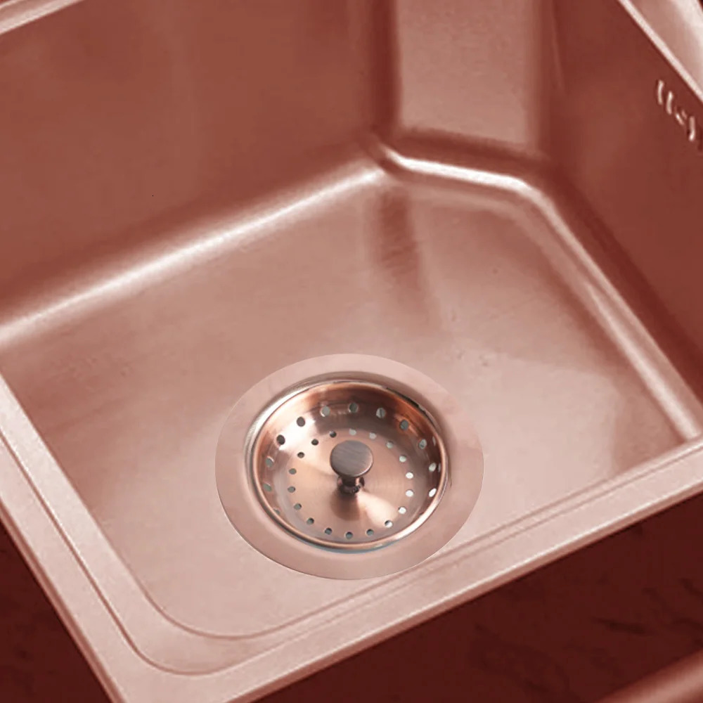 Drains TALEA Kitchen Sink Basket Strainer Filter 81MM Red Bronze Copper Kitchen Accessories QS218C006 231013
